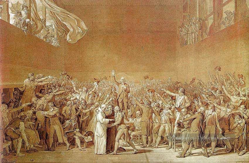 Le serment du court de tennis néoclassicisme Jacques Louis David Peintures à l'huile